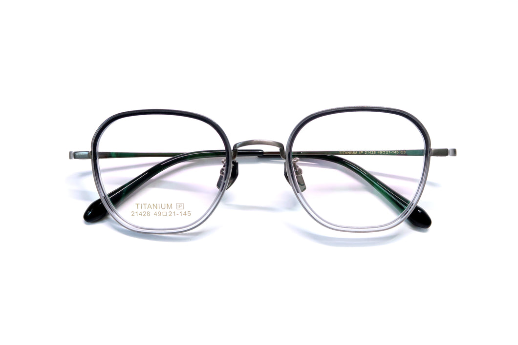 光學眼鏡框 - 21428 鈦板混合式 Grey&Gradient