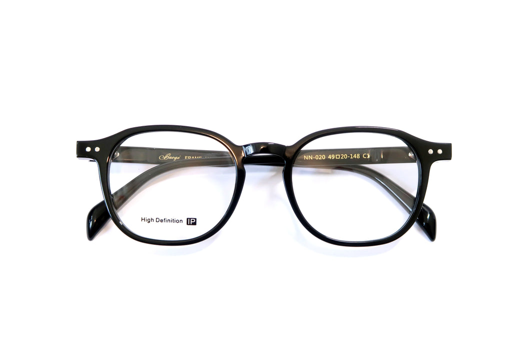 光學眼鏡框 - NN020 板材式 黑色