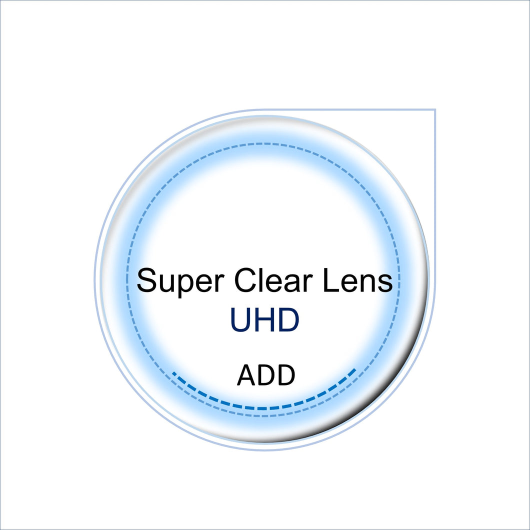 超清鏡片 -  防藍光 UHD非球面漸進鏡片 (易潔淨鍍膜) (訂製)
