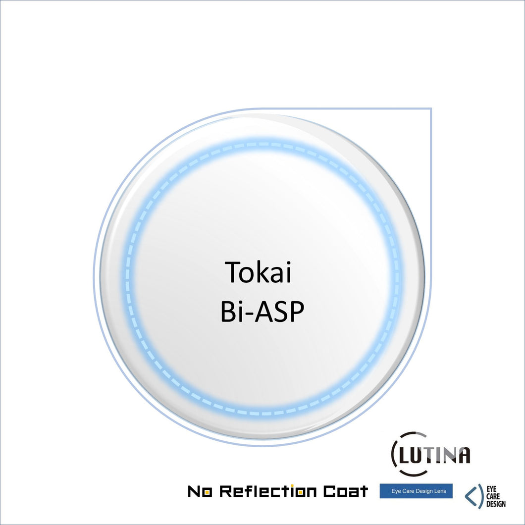 日本東海 - Bi-ASP 雙非球面Lutina 防藍光鏡片 NRC(超低反射鍍膜) (日本訂製)